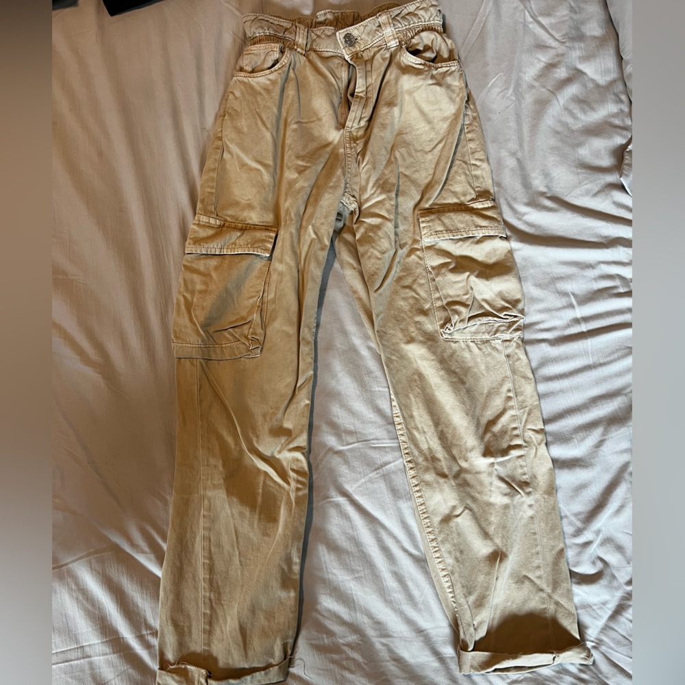 Bershka Paperbag waist cargo pants